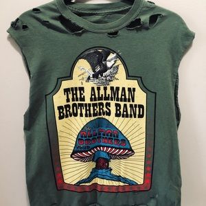 Distressed Allman Brothers cutoff T-shirt